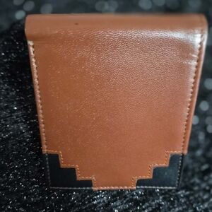 💃STYLISH💃 FINE ITALIAN LEATHER ~ ART DECO/WESTERN DESIGN WALLET 💥UNISEX💥